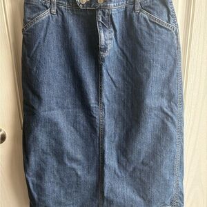 Eddie Bauer Blue Denim Skirt